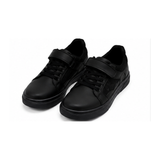 Lace Up Sneakers With Hook And Loop Strap