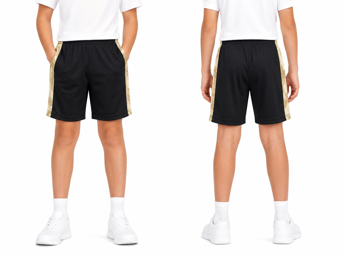 Boy Athletic Shorts With Contrast Side Panels