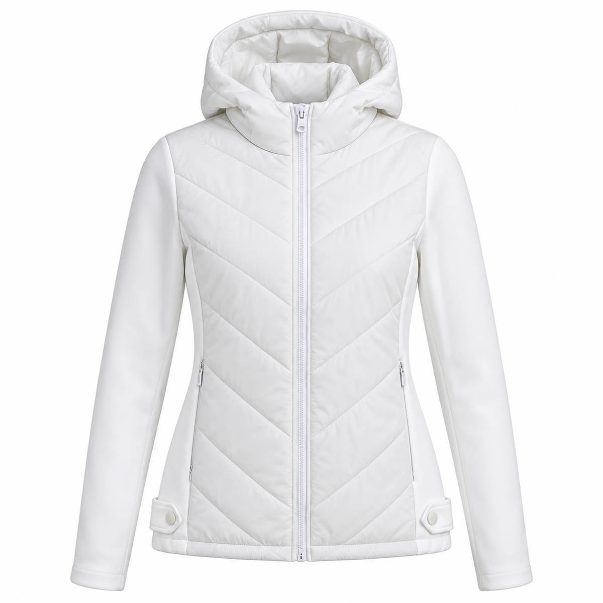 Hooded Quilted Zip Jacket