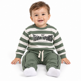 Striped Sweatshirt And Jogger Set