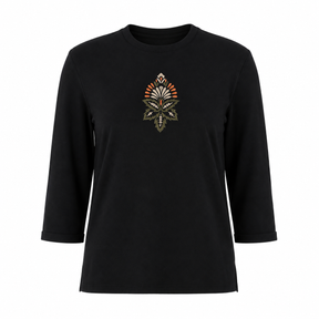 Women Floral Embroidered Long Sleeve Top