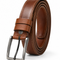Boys Classic Leather Belt With Metal Buckle