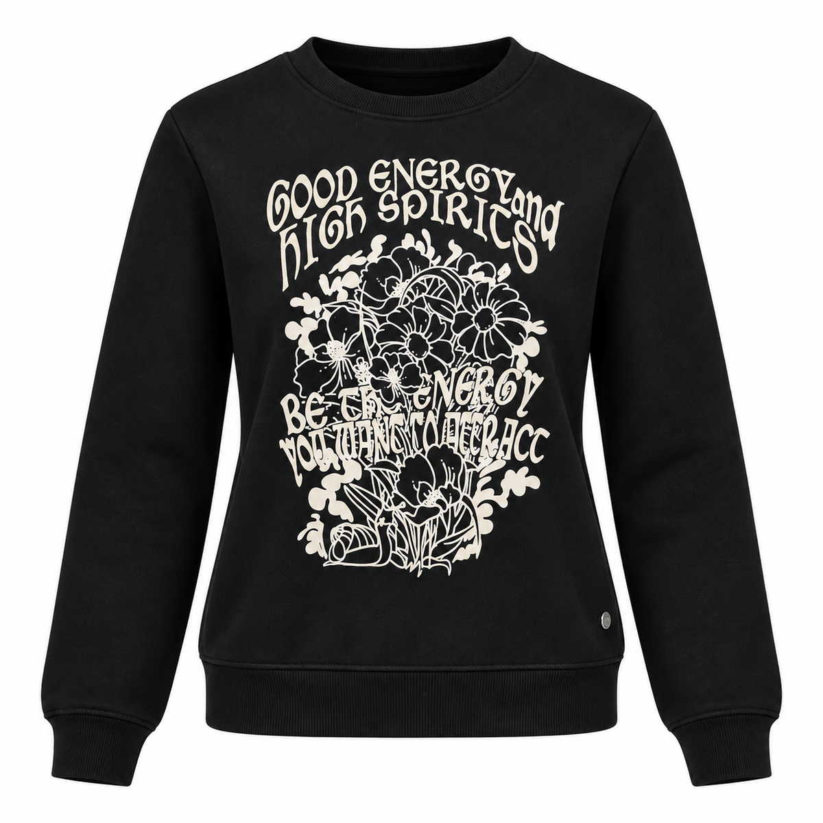 Floral Slogan Sweatshirt