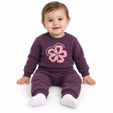 Floral Embroidered Sweatshirt And Jogger Set