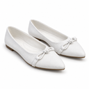 Bow Detail Pointed Toe Flats