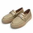 Women Metallic Woven Loafers