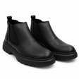 Leather Texture Chelsea Boots