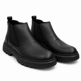 Leather Texture Chelsea Boots