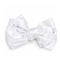 Satin bow hair clip with rhinestone details