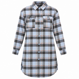 Long Plaid Shirt With Front Pockets