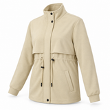 Drawstring Waist Casual Jacket