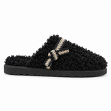 Faux Fur Buckle Mules