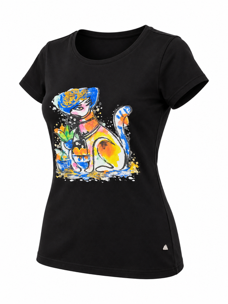 Artistic Cat Graphic T-Shirt