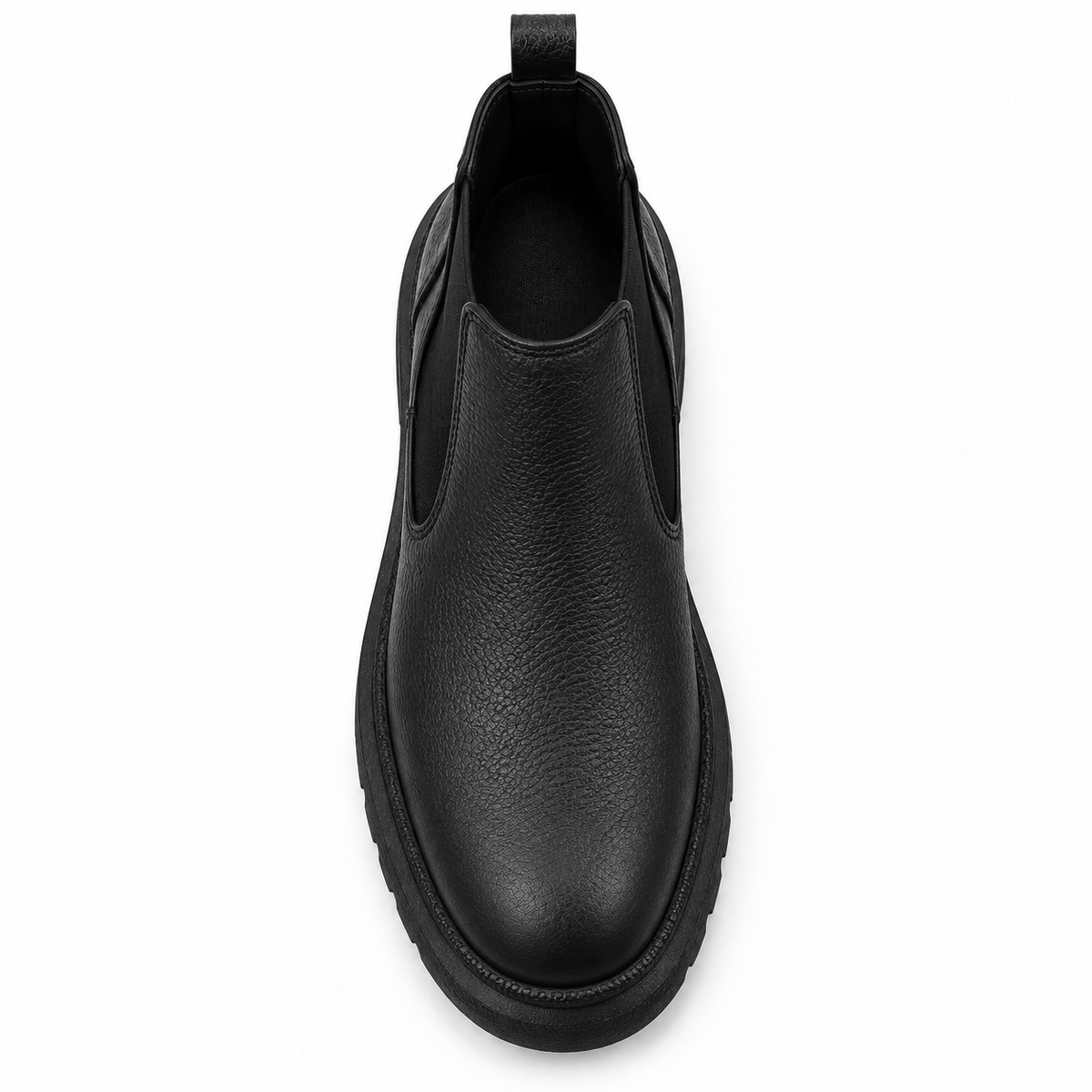 Leather Texture Chelsea Boots