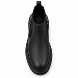 Leather Texture Chelsea Boots