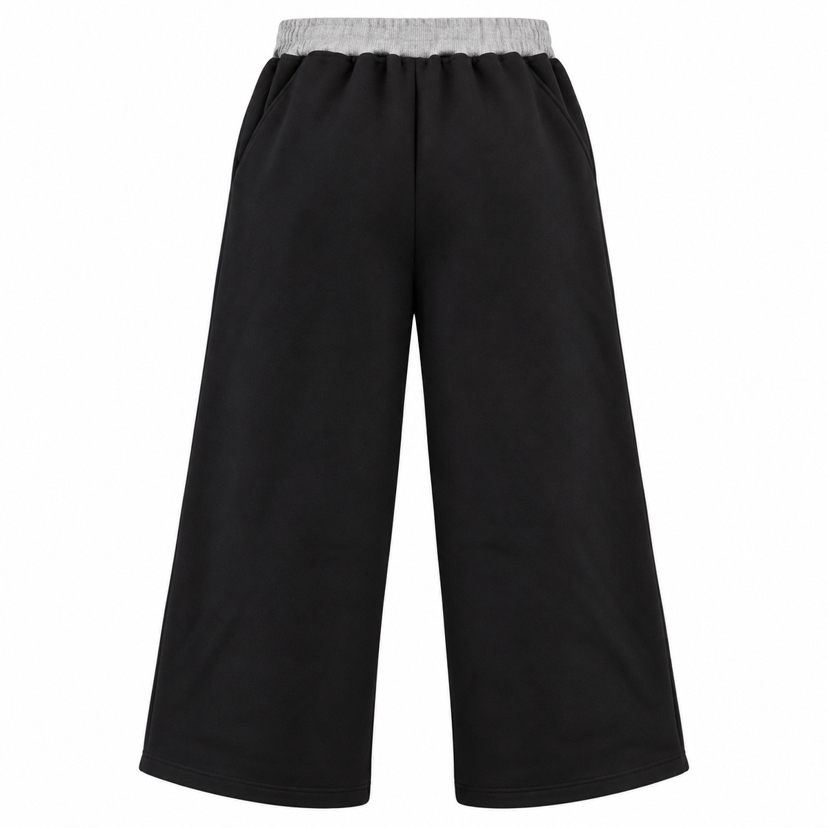 Contrast Stitch Wide Leg Sweatpants