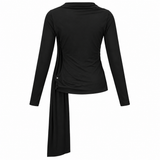 Ruched Draped Long Sleeve Top
