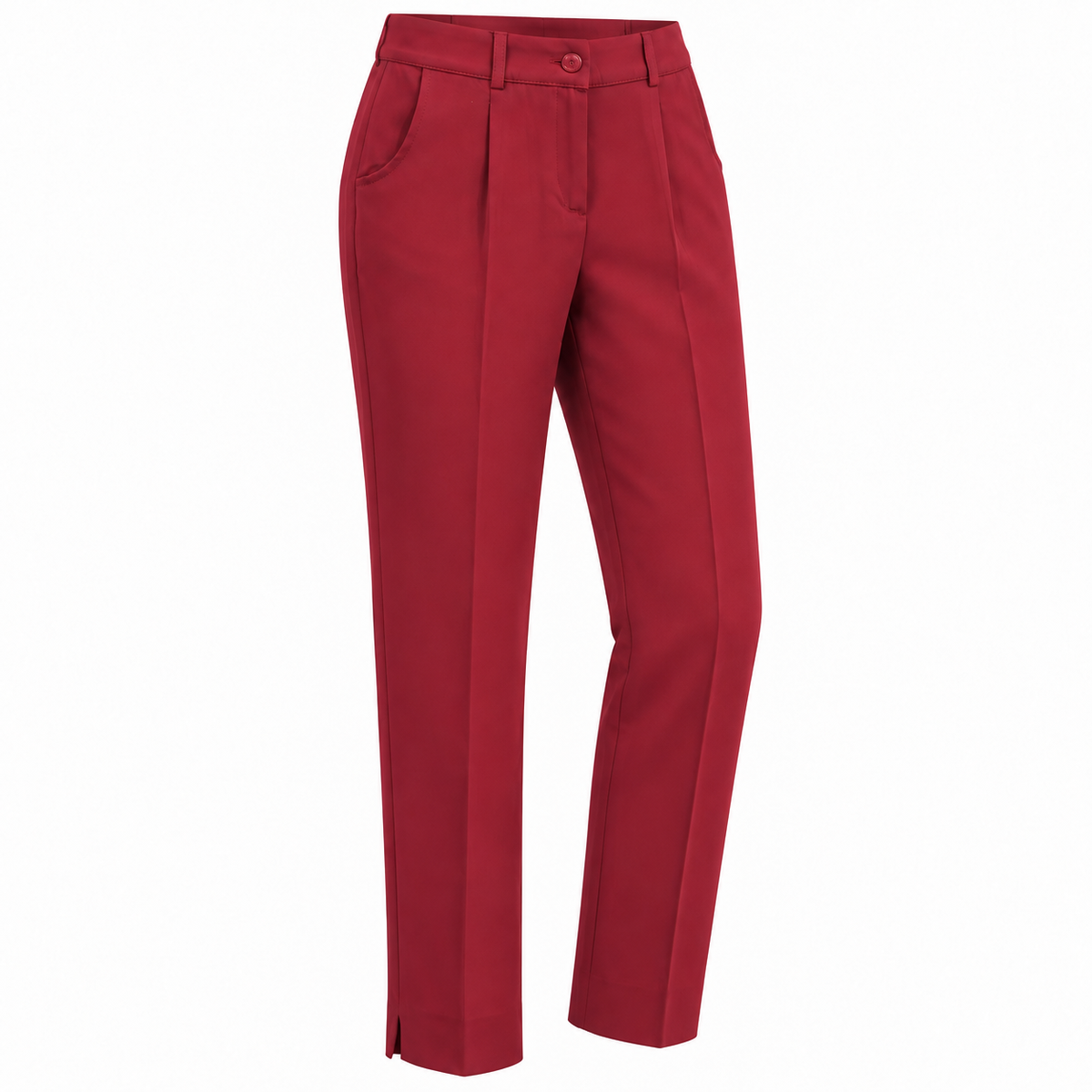 Tailored Straight Leg Pleated Pants