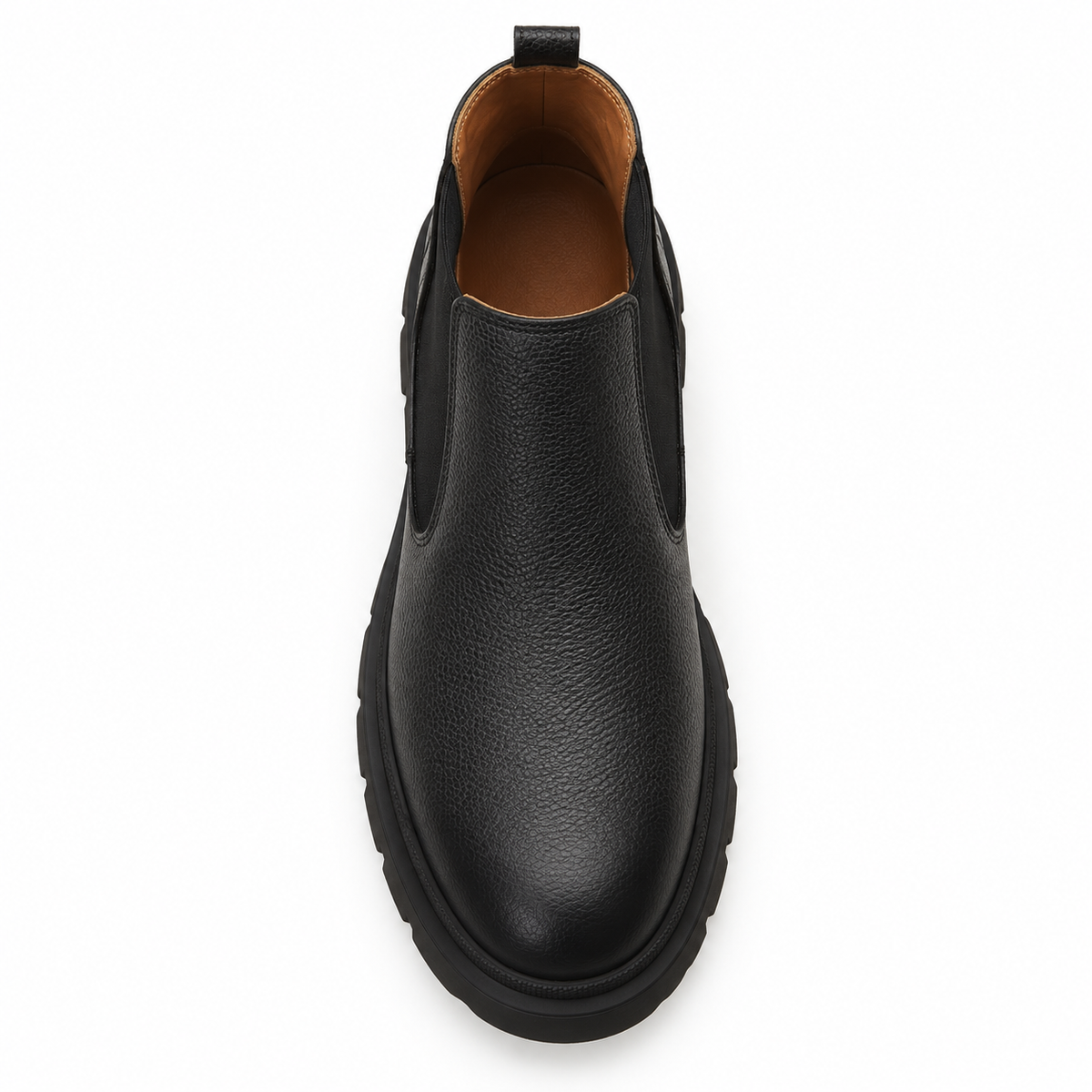 Leather Texture Chelsea Boots