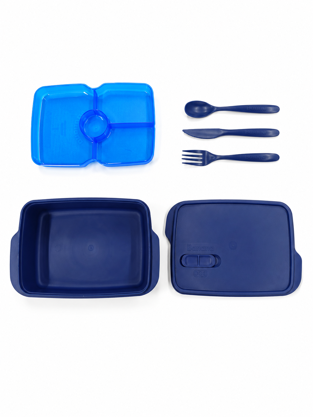 Multi-compartment lunch box with cutlery