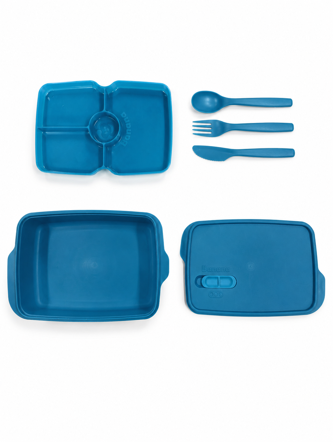Multi-compartment lunch box with cutlery