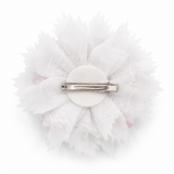 Daisy floral hair clip with lace and pearl details