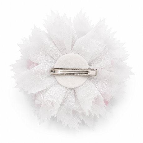 Daisy floral hair clip with lace and pearl details
