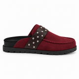 Studded Suede Mules
