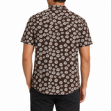 Men Floral Print Short Sleeve Shirt
