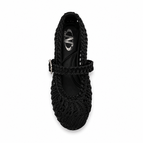 Women Woven Mary Jane Flats