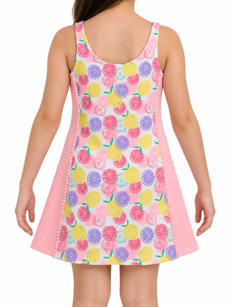 Citrus Print Swim Dress