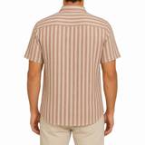 Men Striped Short Sleeve Shirt