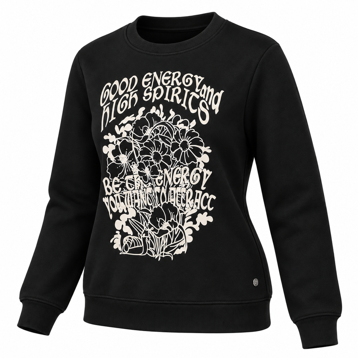 Floral Slogan Sweatshirt