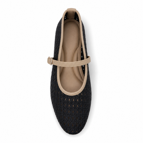 Women Perforated Mary Jane Flats