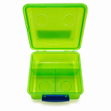 Double food box with secure lid and large capacity