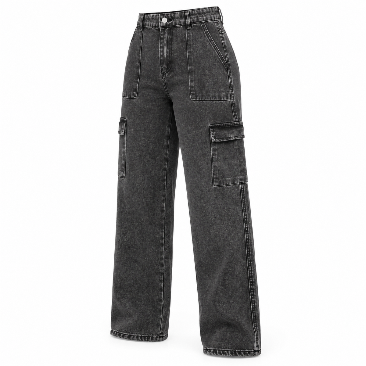 Wide Leg Cargo Jeans