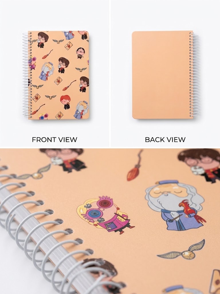 Character Print Spiral Notebook