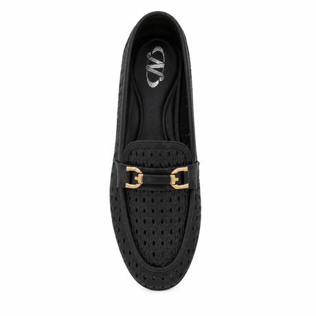 Women Perforated Metal Detail Loafers