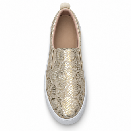 Women Slip-On Sneakers With Metallic Pattern