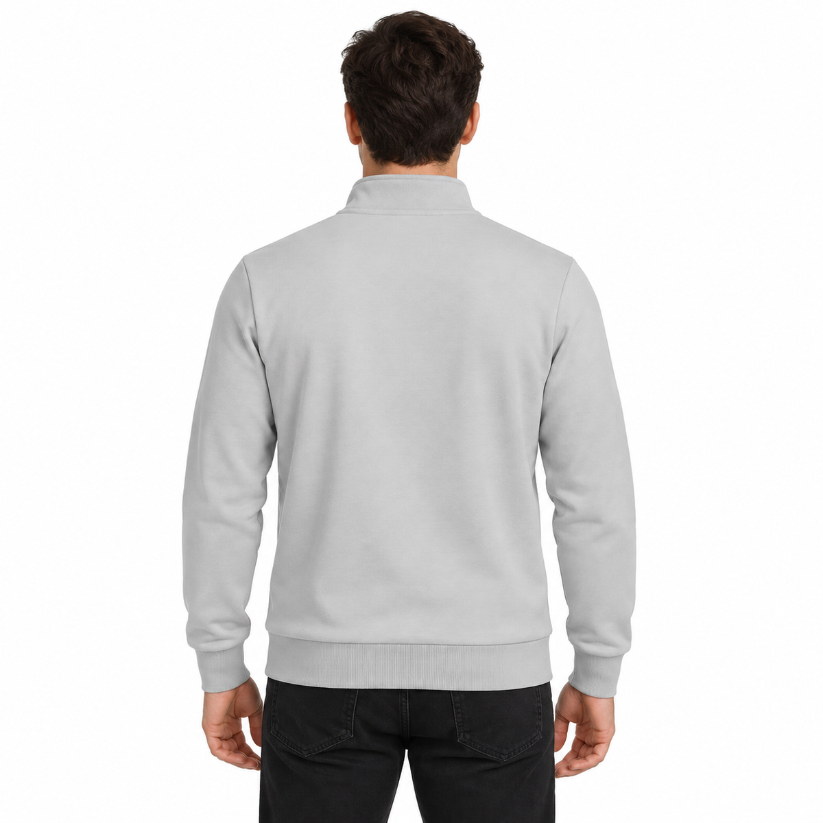 Quarter-Zip Mock Neck Sweatshirt