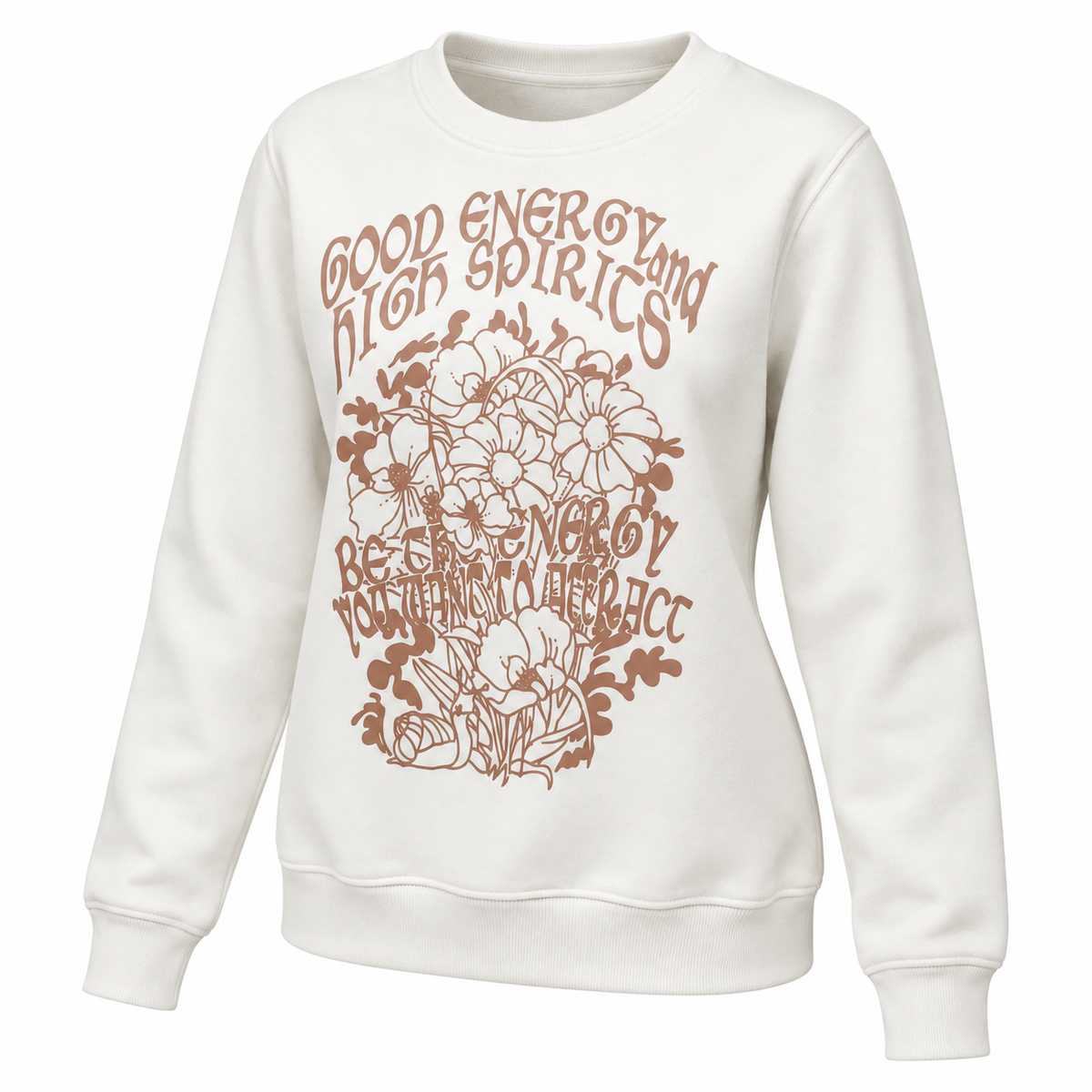 Floral Slogan Sweatshirt
