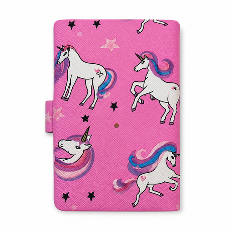 Unicorn Printed Ruled Notebook With Snap Closure