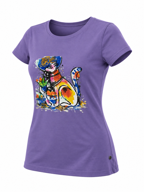Artistic Cat Graphic T-Shirt
