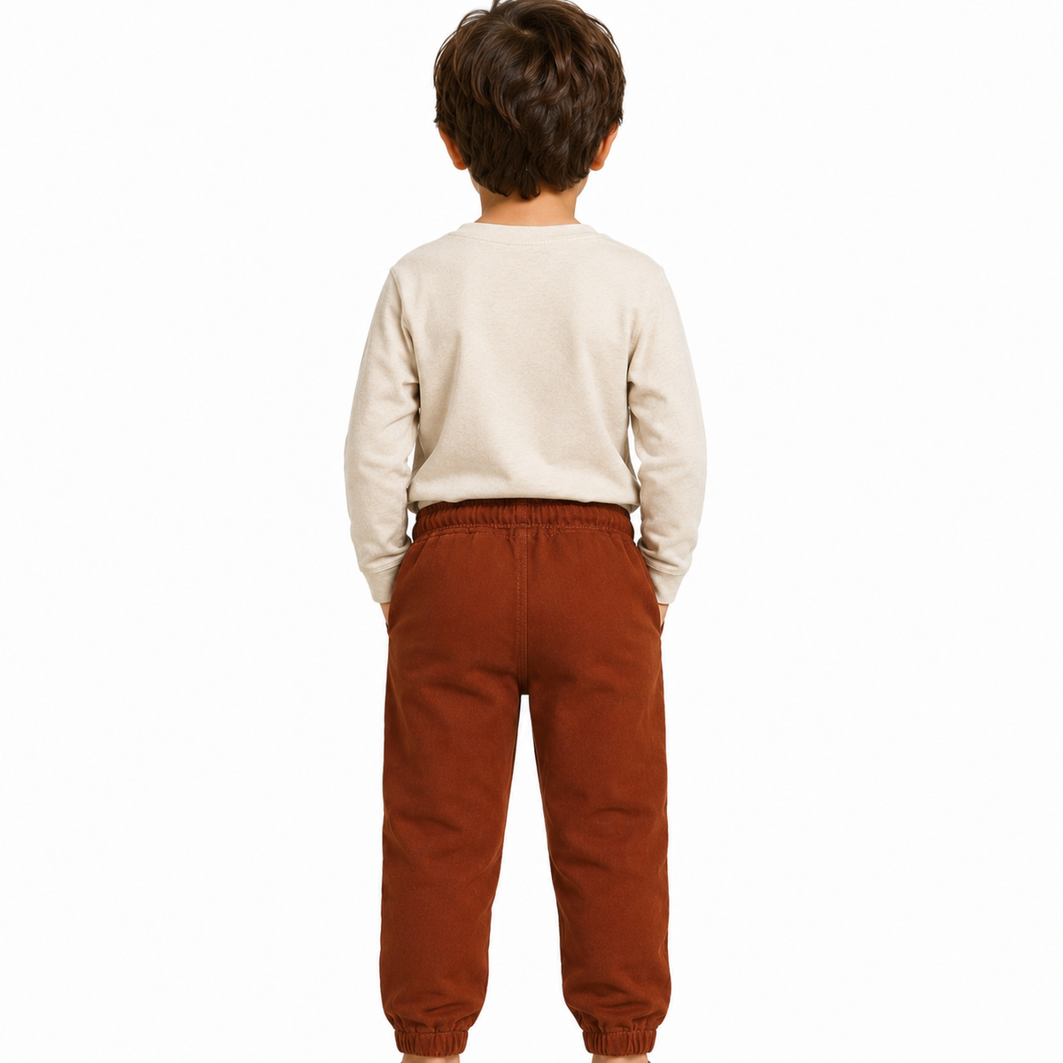 Boys jogger pants with elastic waist and adjustable drawstring