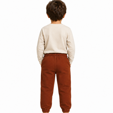 Boys jogger pants with elastic waist and adjustable drawstring