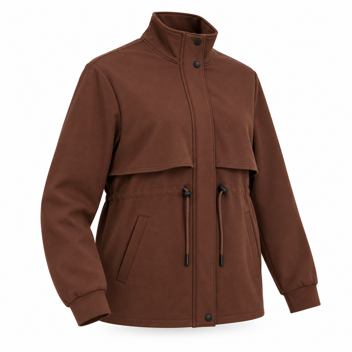 Drawstring Waist Casual Jacket