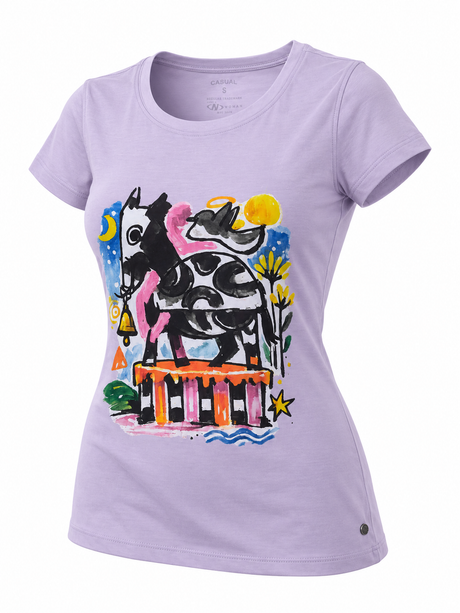 Artistic Cow Graphic T-Shirt