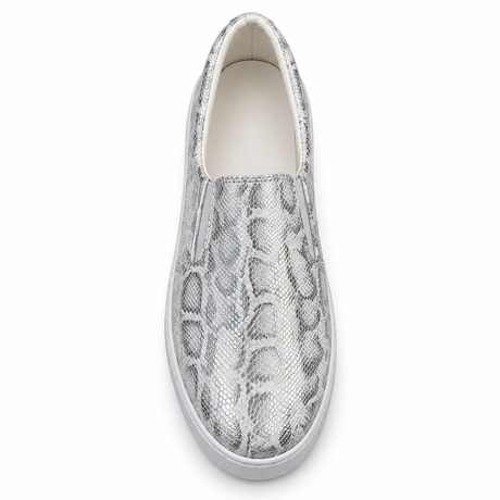 Women Slip-On Sneakers With Metallic Pattern