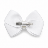 Decorative bow hair clip with floral crystal detail