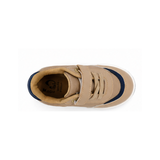 Boys sports sneakers with hook-and-loop strap and laces